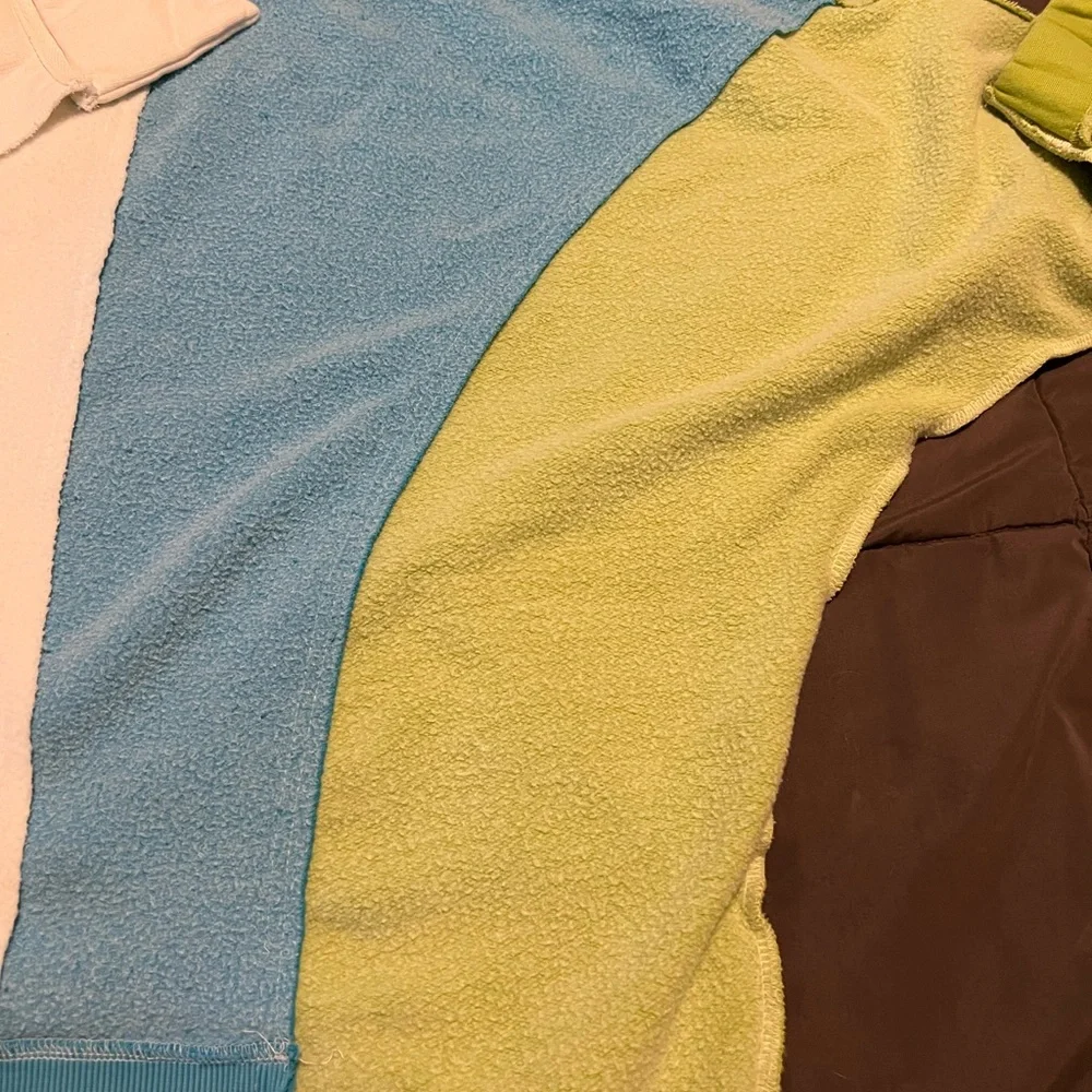 Free People V-Neck Sidewalk Sweater - Kiwi Combo - Picture 9 of 14
